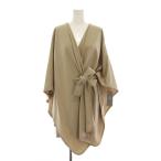  не использовался товар Nano Universe nano universe двойной Cross пончо пальто F бежевый /YM женский 