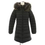 デュベティカ DUVETICA ダウンコート アウター フード リアルファー 40 黒 ブラック /YT レディース