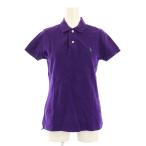 ラルフローレン RALPH LAUREN ポロシャツ M 紫 パープル 半袖 襟付き 無地 /KH レディース