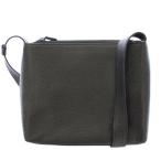 ハッシュタグ HushTug ショルダーバッグ レザー ワンカラー 無地 黒 ブラック /BB メンズ