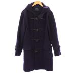 ブルックスブラザーズ BROOKS BROTHERS 英国製 MALLALIEUS社 ウール カットパイルヘリンボーン ダッフルコート アウター M 紫 330001637/TK