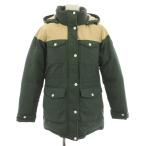 ザノースフェイス ホワイトレーベル プレストングースダウンジャケット フード ロゴパッチ 85 緑 ベージュ NYJ1DF89 レディース