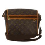 ルイヴィトン モノグラム PVCコーティングキャンバス レザーモノグラム メッセンジャー ボスフォール ショルダーバッグ 茶 レディース