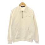 ポロ ラルフローレン POLO RALPH LAUREN スウェット トレーナー 長袖 ハーフジップ 裏起毛 ロゴ プリント L アイボリー /BB メンズ