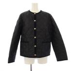 マッキントッシュフィロソフィー トラディショナルウェザーウェアコラボ キルティングジャケット 裏地チェック 36 黒 H5E80-880-29 /KH