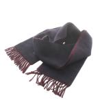 ショッピングBURBERRY バーバリーブラックレーベル BURBERRY BLACK LABEL マフラー フリンジ ボルドー 黒 ブラック /AN40 メンズ