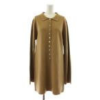 スピック&スパン Spick&Span 25AW ポロシャツチュニックニットワンピ ワンピース ひざ丈 長袖 ウール キャメル 25040200570040