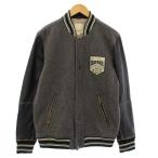 ショッピングdiesel ディーゼル DIESEL ジャンパー ブルゾン スタジャン ラムレザー 切替 M グレー /TK メンズ