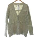 ショッピングzara ザラ ZARA カーディガン ビジューボタン M ライトグリーン  /DU レディース