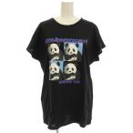 ショッピングVivienne ヴィヴィアンタム VIVIENNE TAM Tシャツ 半袖 パンダ カットソー 40 黒 ブラック 08175463 /☆G レディース
