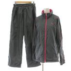  Puma PUMA спортивная одежда джерси жакет L брюки M серый розовый длинный рукав воротник-стойка Zip выше 812324 /GG женский 