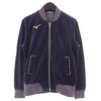  Mizuno MIZUNO Golf одежда джемпер L фиолетовый лиловый длинный рукав ребра воротник велюр ткань /GG женский 