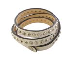  J &amp; M Davidson J&amp;M Davidson TRIPLE BRACELET браслет заклепки кожа белый белый /AN49 женский 