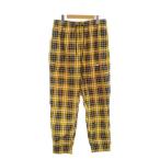  Nike NIKEu-bn Play do брюки M желтый цвет в клетку draw -тактный кольцо талия полный length /JP мужской 