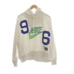  Nike NIKE жакет Parker верхняя одежда L белый белый серый длинный рукав с капюшоном . Logo /RK мужской 