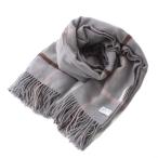  Anteprima ANTEPRIMA muffler палантин шерсть проверка бахрома серый /YI33 женский 