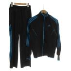  Adidas adidas брюки выставить S чёрный черный синий голубой длинный рукав длинные брюки воротник-стойка боковой линия /DU мужской 