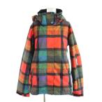  Roxy ROXY лыжи одежда сноуборд одежда жакет верхняя одежда с хлопком M orange синий голубой многоцветный в клетку длинный рукав с капюшоном ./AP