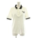  Beams Golf 24SSk реликт хлопок рубашка-поло cut and sewn короткий рукав Logo вышивка L белый белый 83-02-0039-461