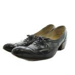  Yohji Yamamoto YOHJI YAMAMOTO HIROMU TAKAHARA мокасины обувь Wing chip кожа 4 чёрный черный /AN32 мужской 