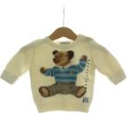  не использовался товар Ralph Lauren RALPH LAUREN детская одежда ( для мужчин и женщин ) вязаный свитер 3M белый белый .. рисунок длинный рукав /GG Kids 