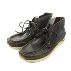  visvim VISVIM мокасины обувь кожа натуральная кожа чёрный черный гонки выше стежок /YM женский 