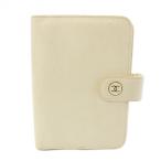  Chanel CHANEL Mini 6 дыра размер PM здесь кнопка черная икра s gold обложка для записной книжки Agenda 10 номер шт. белый слоновая кость /TK #OH женский 