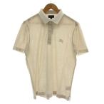  не использовался товар Burberry Golf BURBERRY GOLF рубашка-поло короткий рукав окантовка рисунок 3 белый бежевый E5P50-353-44 /GG мужской 