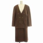  Leilian Leilian твид костюм выставить no color жакет двойной юбка довольно большой 13 XL соответствует чай 