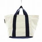 エルベシャプリエ Herve Chapelier 舟型トートバッグ green label relaxing別注 ハンドバッグ ナイロン 白 青 6027N ■OF