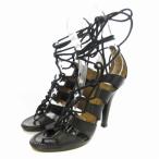 イヴサンローラン YVES SAINT LAURENT グラディエーターサンダル レースアップ レザー ハイヒール 38 ■OF