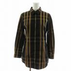 バーバリー BURBERRY シャツ ブラウス 長袖 チェック柄 コットン ITA38 茶 黒 3777638 /KH ■PN レディース