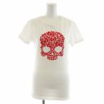 ハイドロゲン HYDROGEN サンリオ ハローキティ Tシャツ カットソー 半袖 スカル プリント S 白 ホワイト 赤