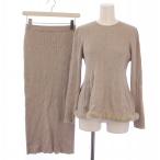 ko Cody -ruCOCO DEALpe слива мех вязаный свитер длинный рукав узкая юбка длинный ребра 2 розовый бежевый 74635360 женский 