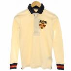 未使用品 ラルフローレン RALPH LAUREN SPORT ポロシャツ カットソー ワッペン 長袖 XS アイボリー 紺 ネイビー 1290394BRB