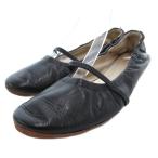  Anteprima ANTEPRIMA Flat туфли-лодочки балетки кожа 36 чёрный черный /JS #GY14 женский 