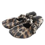  не использовался товар ga колено GANNI SOFT SQUARE TOE SCRUNCHIE BALLERINA балетки квадратное tu Leopard леопардовая расцветка кожа 36 чай чёрный 