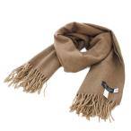  John Scott JOHN SCOTT muffler палантин шерсть чай Brown /TK ^H #MA женский 