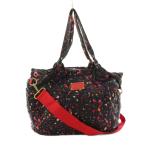 マークバイマークジェイコブス MARC by MARC JACOBS トートバッグ ショルダーバッグ 総柄 黒 ブラック ピンク