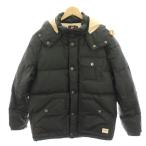  Quick Silver QUIKSILVER пуховик M чёрный черный с капюшоном . Zip выше /HN #MA мужской 