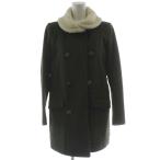  ковер &amp;bo-nRAG&amp;BONE бушлат 2 хаки двойной breast мех воротник длинный рукав /GG #MA женский 