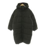エイチ&エム H&M 中綿ロングコート ジップアップ フード アウター M 黒 /HS ■MA レディース