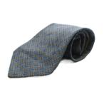  Etro ETRO широкий галстук галстук общий рисунок шелк шелк лен linen. серый синий голубой /AN #MA мужской 