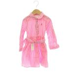  Polo Ralph Lauren POLO RALPH LAUREN рубашка One-piece полоса хлопок ремень имеется baby 24M розовый белый белый /CX #MAki