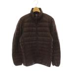 Uniqlo UNIQLO Ultra свет пуховик внешний Zip выше S Brown /CX #MA мужской 