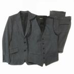 シェラック SHELLAC スーツ セットアップ 3ピース シングル ジャケット パンツ ジレ グレー 44 ■GY18 メンズ