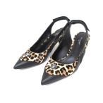 ルイヴィトン LOUIS VUITTON アークライト パンプス レオパード柄 40 ブラック×ブラウン系 1ABTMZ スリングバック ☆AA★