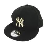 中古 ニューエラ NEW ERA キャップ スタッズ ヤンキース ベースボール 野球帽 帽子 黒 ブラック メンズ 【ベクトル 古着】