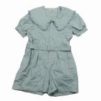 ルビーアンドユー RUBY AND YOU コットンセーラーカラーオールインワン コンビネゾン ショートパンツ F ミントグリーン/4YBA9 レディース
