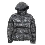 モンクレール MONCLER バディア BADIA ダウンジャケット ロゴワッペン フード付 ナイロン 長袖 アウター 黒 ブラック 00 レディース